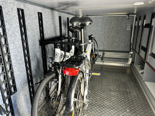 Horizontal rail for bike rack