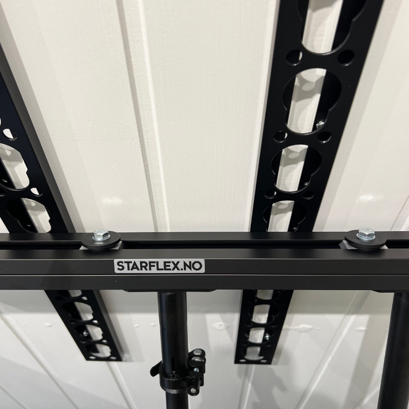 Horizontal rail for bike rack