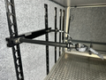 Horizontal rail for bike rack
